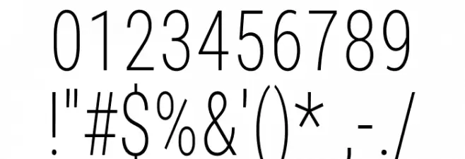 Bert Sans ExtraLight Font OTHER CHARS