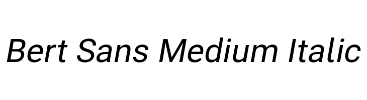 Bert Sans Medium Italic  フリーフォントのダウンロード