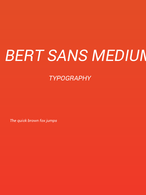 Bert Sans Medium Italic Poster