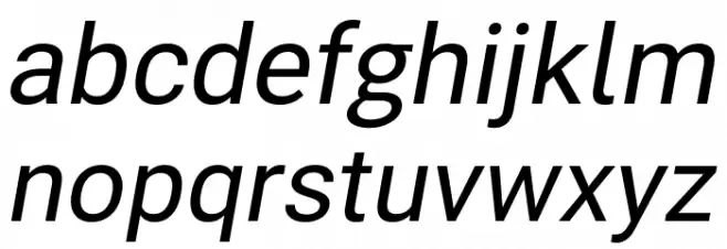 Bert Sans Medium Italic Font LOWERCASE