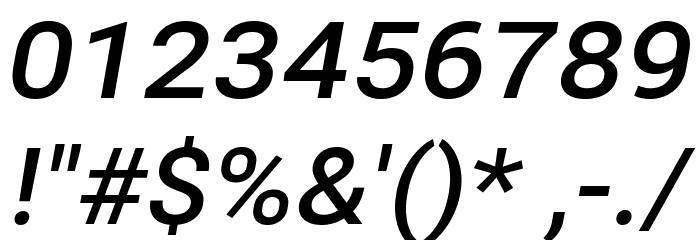 Bert Sans SemiBold Italic Font OTHER CHARS