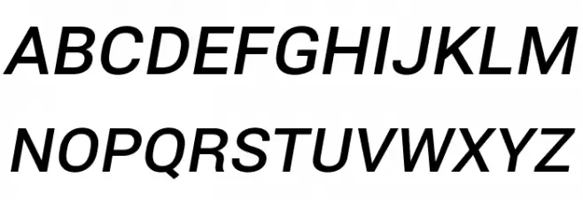 Bert Sans SemiBold Italic फ़ॉन्ट अपरकेस