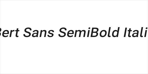 Bert Sans SemiBold Italic Logo