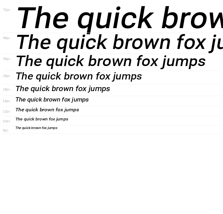 Bert Sans SemiBold Italic Waterfall