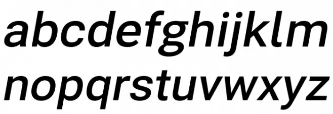 Bert Sans SemiBold Italic Fuentes MINÚSCULAS