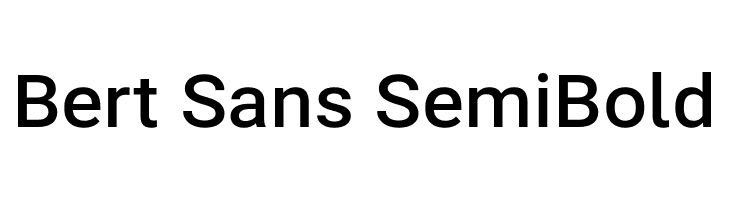 Bert Sans SemiBold  Frei Schriftart Herunterladen