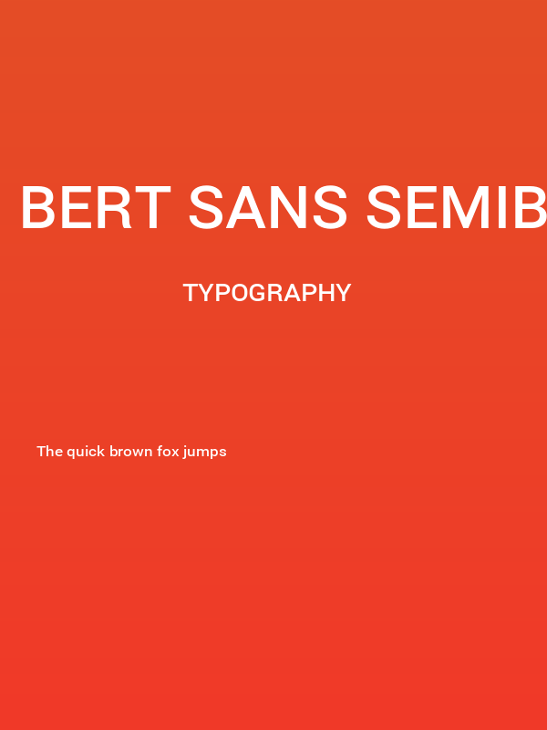 Bert Sans SemiBold Poster