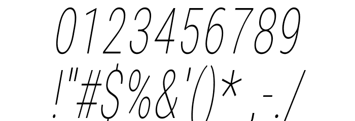 Bert Sans Thin Italic Font OTHER CHARS