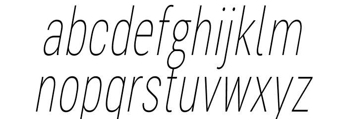 Bert Sans Thin Italic Font LOWERCASE