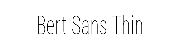 Bert Sans Thin  font caratteri gratis