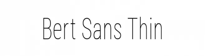 Bert Sans Thin  नि: शुल्क फ़ॉन्ट्स डाउनलोड