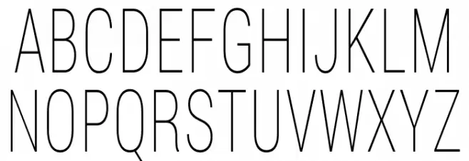 Bert Sans Thin Font UPPERCASE