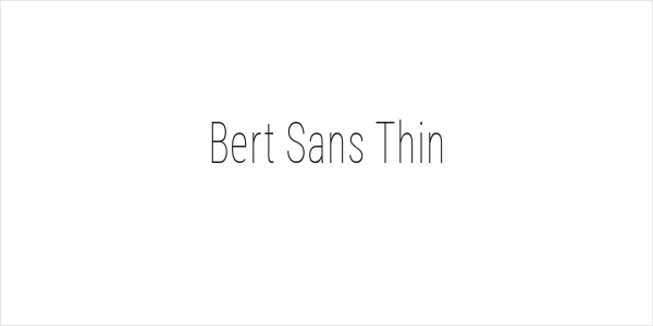 Bert Sans Thin Logo