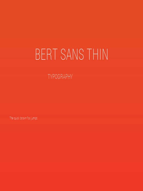 Bert Sans Thin Poster