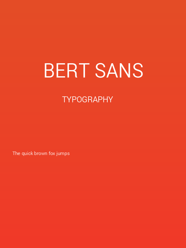 Bert Sans Poster