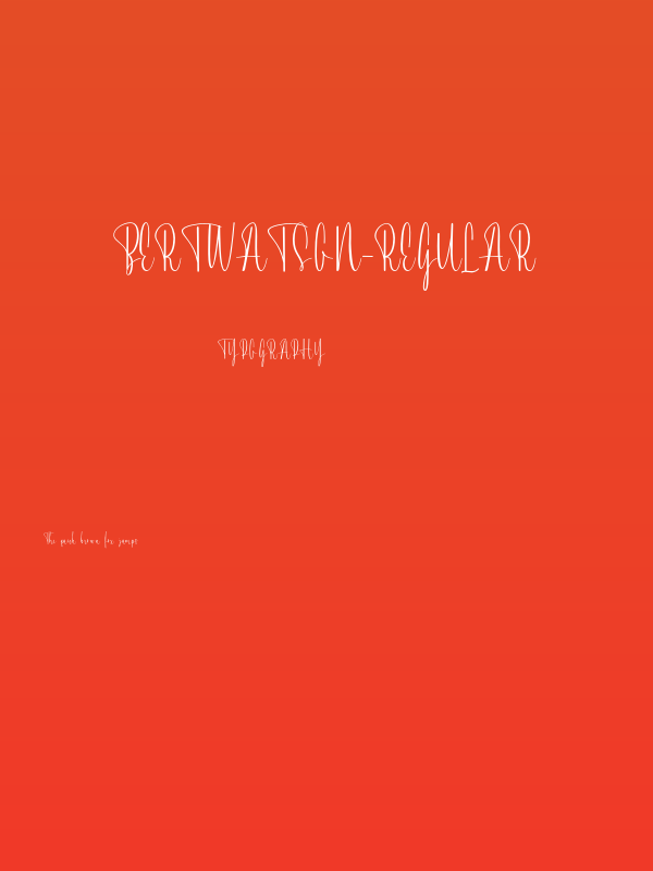 BertWatson-Regular Poster