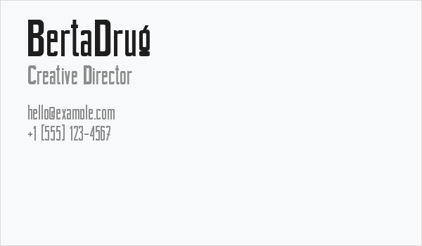 BertaDrug Business Card