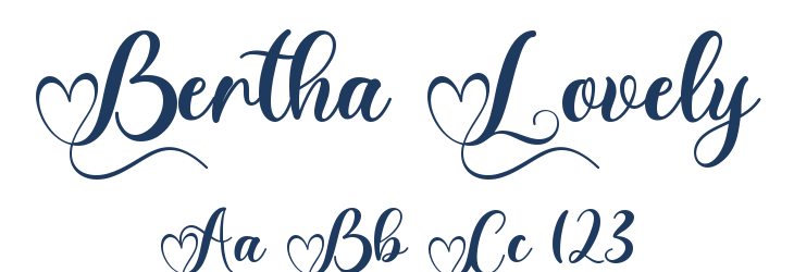 Bertha Lovely Font Preview