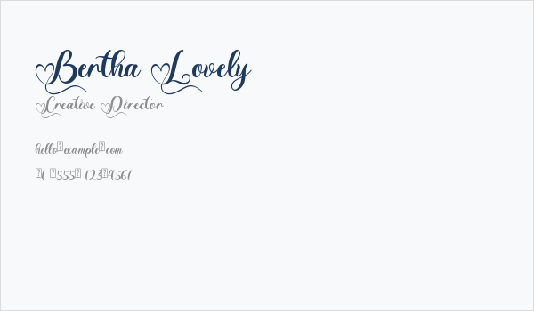 Bertha Lovely Business Card