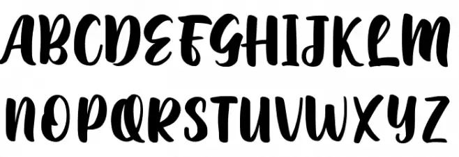Bertha Melanie Schriftart Groß