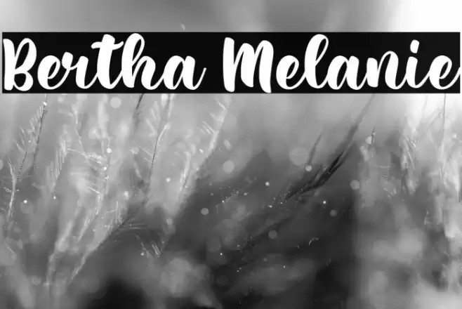 Bertha Melanie Font examples