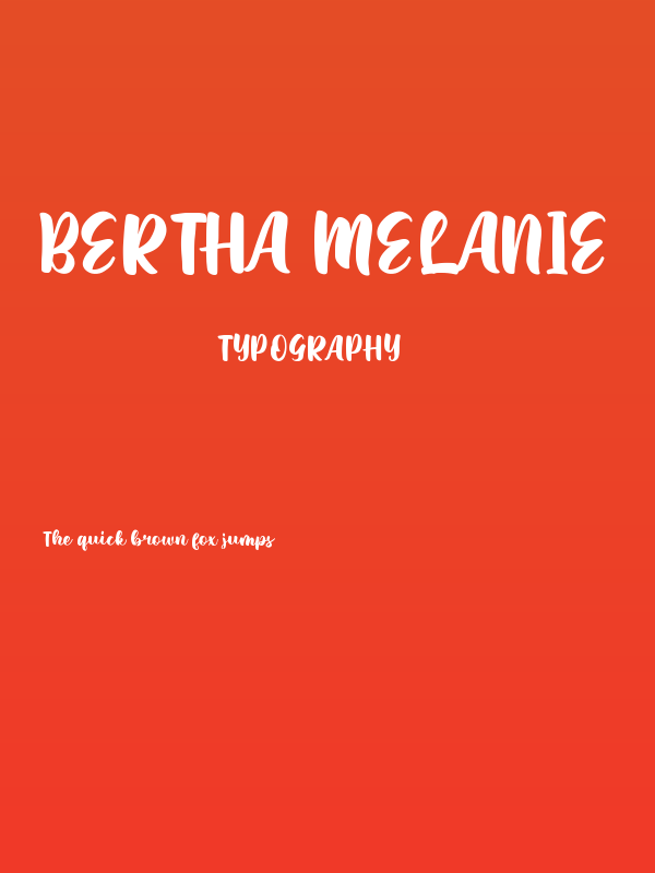 Bertha Melanie Poster