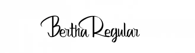 Bertha Regular  تنزيل الخطوط