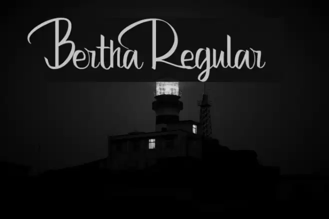 Bertha Regular Font examples