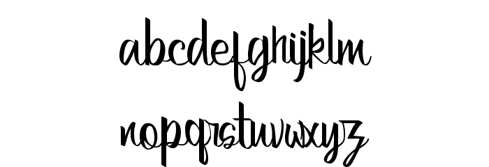Bertha Regular Font LOWERCASE