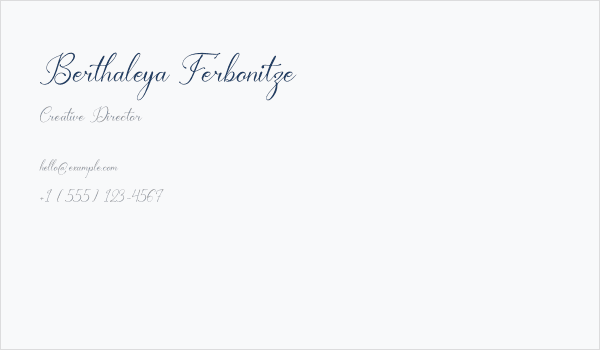 Berthaleya Ferbonitze Business Card