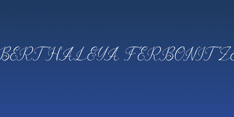 Berthaleya Ferbonitze Social Header