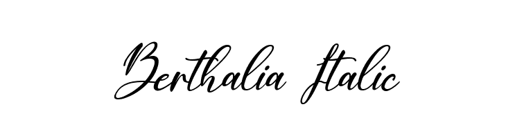 Berthalia Italic  Frei Schriftart Herunterladen