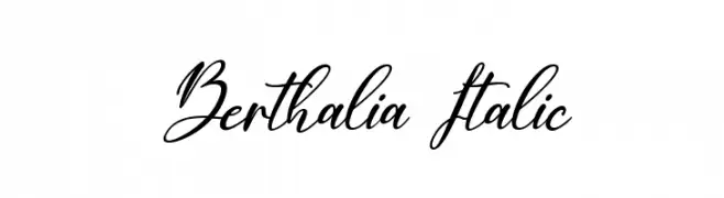 Berthalia Italic  Descarca Fonturi Gratis