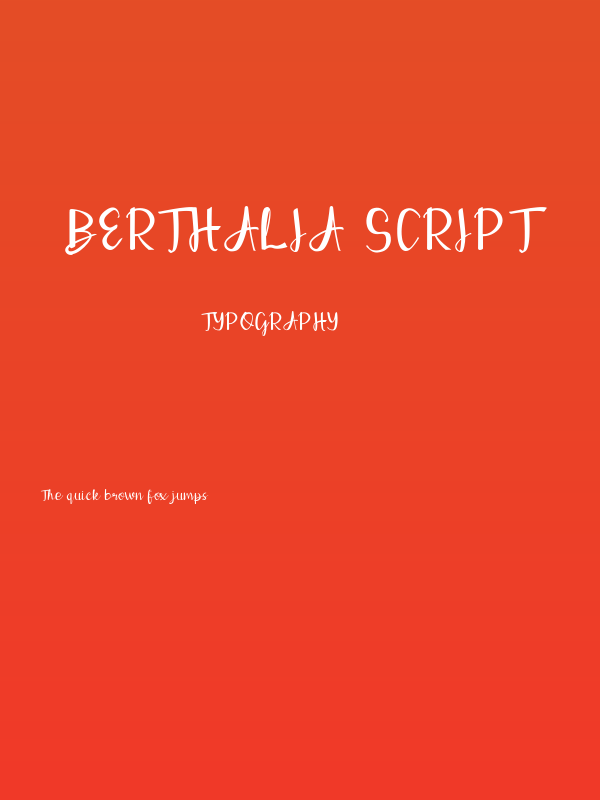 Berthalia Script Poster