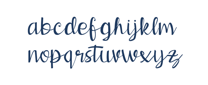 Berthalia Script Lowercase