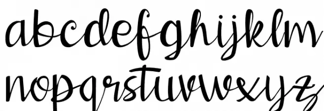 Berthalia Script フォント 小文字