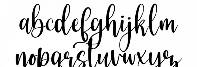 Berthalisa Schriftart Kleinbuchstaben