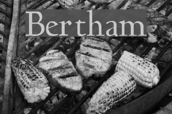 Bertham Schriftart examples
