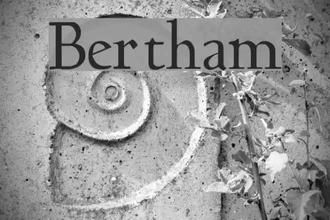 Bertham Schriftart examples