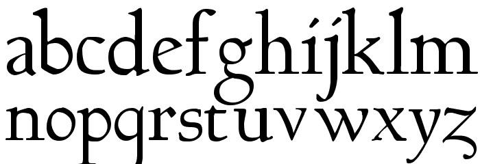 Bertham Font LOWERCASE