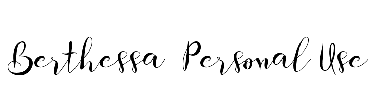 Berthessa - Personal Use  フリーフォントのダウンロード