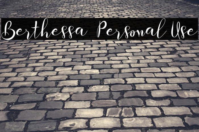 Berthessa - Personal Use Example 1