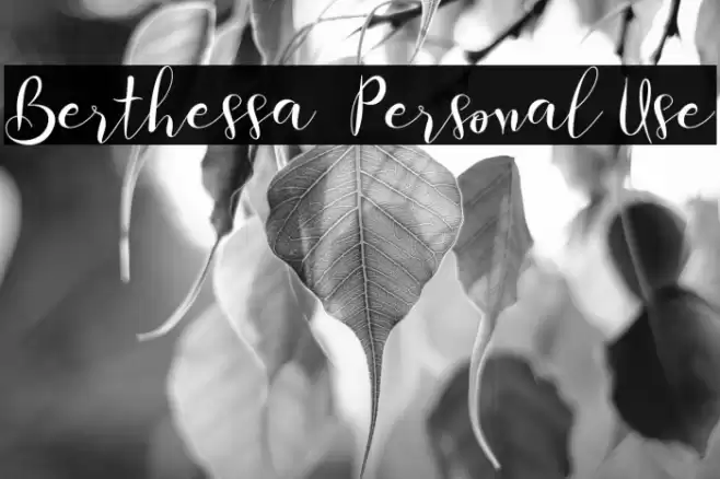 Berthessa - Personal Use Font examples