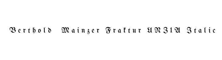 Bertholdr Mainzer Fraktur Font · 1001 Fonts