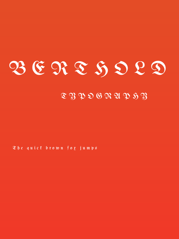 Berthold  Mainzer Fraktur UNZ1A Italic Poster