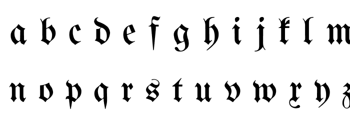 Berthold Mainzer Fraktur UNZ1A Italic Font LOWERCASE