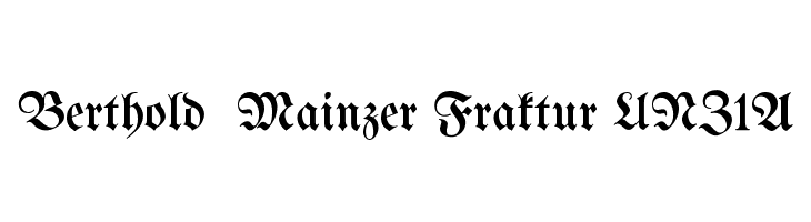 Berthold Mainzer Fraktur UNZ1A Font