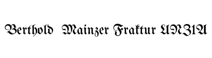 Berthold  Mainzer Fraktur UNZ1A  لخطوط تنزيل