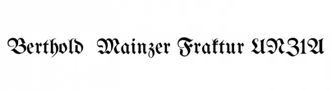 Berthold  Mainzer Fraktur UNZ1A  免费字体下载