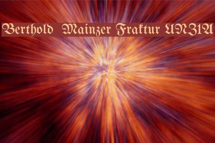 Berthold Mainzer Fraktur UNZ1A Font examples